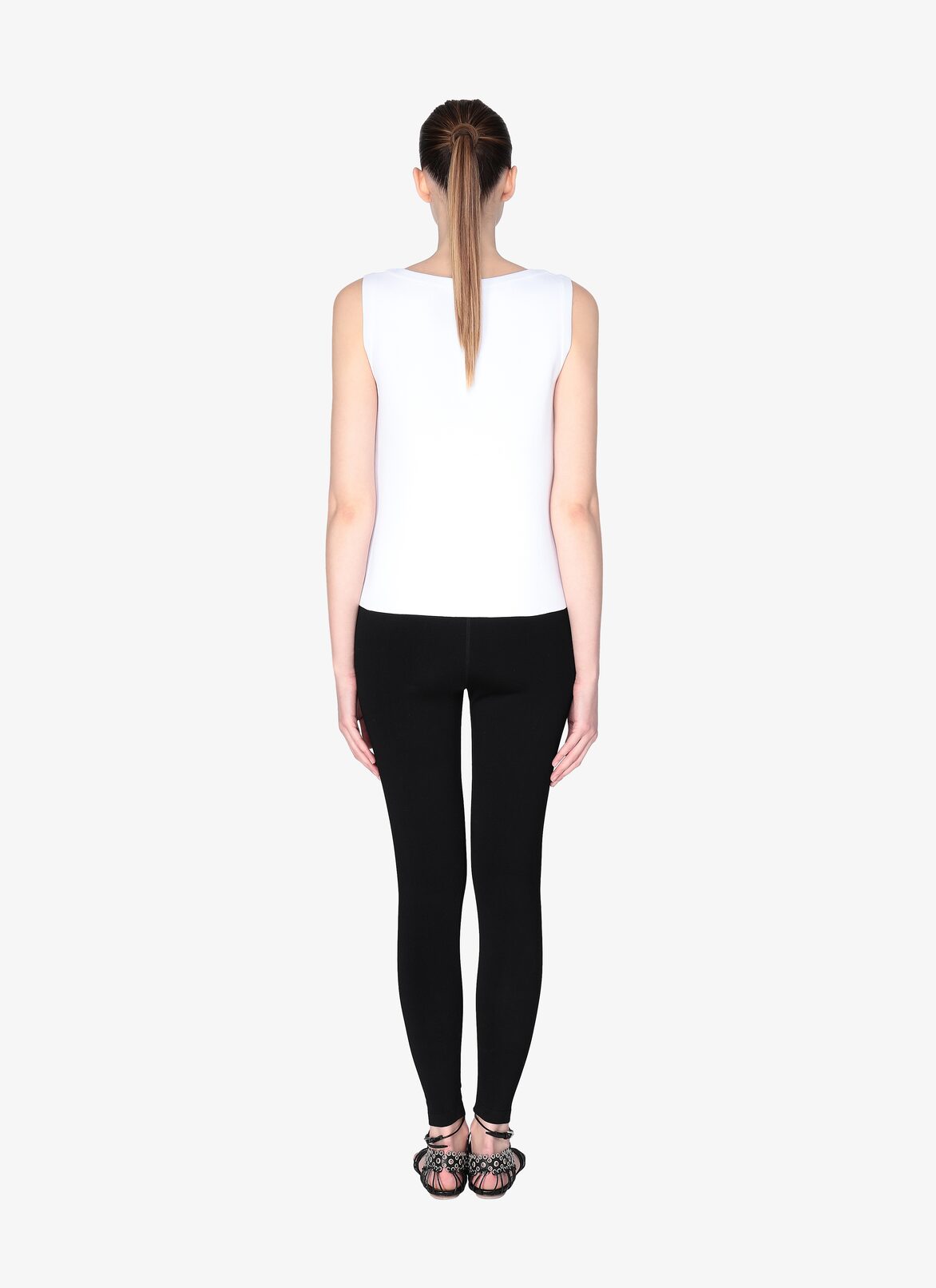 SLEEVELESS TUNIC RAPHIA FRANGE WHITE ALAÏA WHITE  SLEEVELESS TUNIC RAPHIA FRANGE WHITE